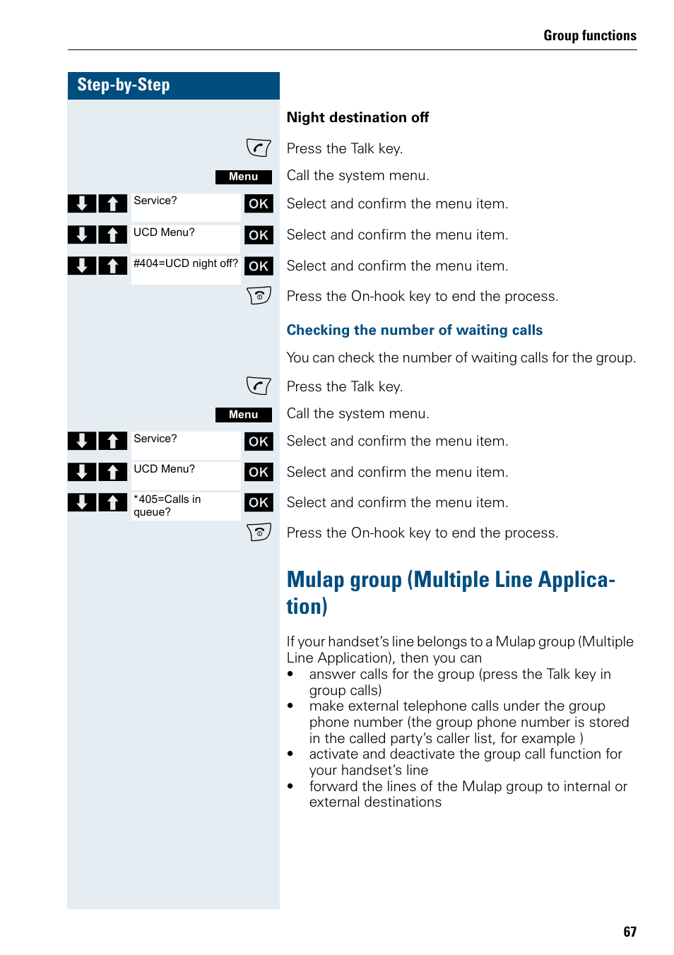 Mulap group (multiple line application), Mulap group (multiple line applica- tion) | Siemens 3000 V3.0 User Manual | Page 75 / 106