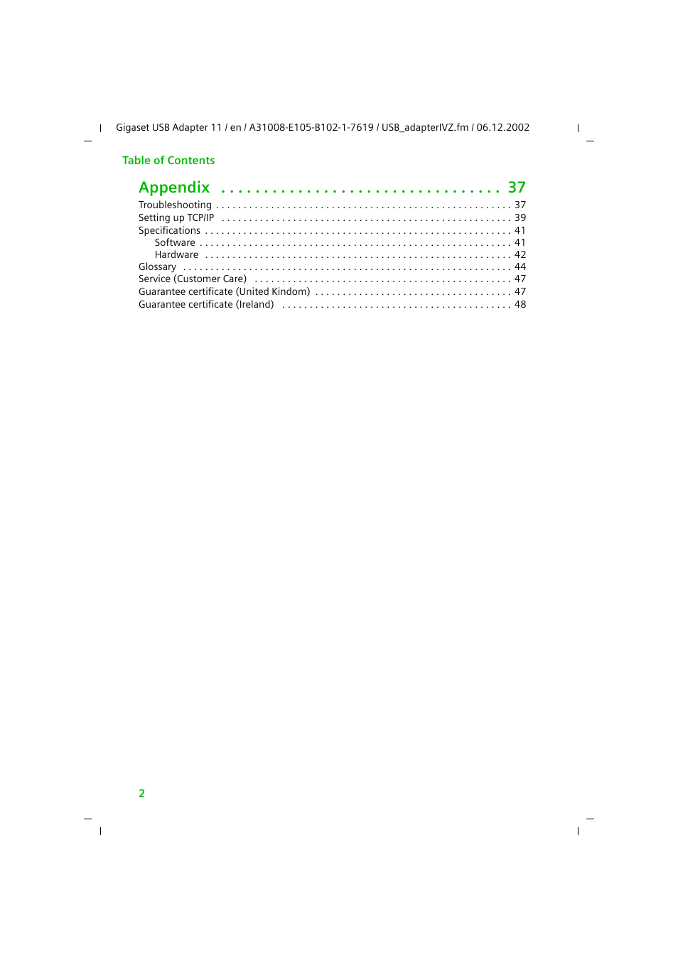 Appendix | Siemens 11 User Manual | Page 3 / 51