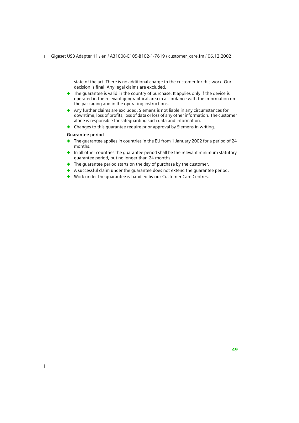 Siemens 11 User Manual | Page 50 / 51