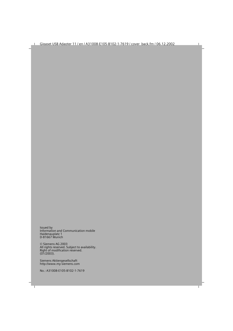 Siemens 11 User Manual | Page 51 / 51