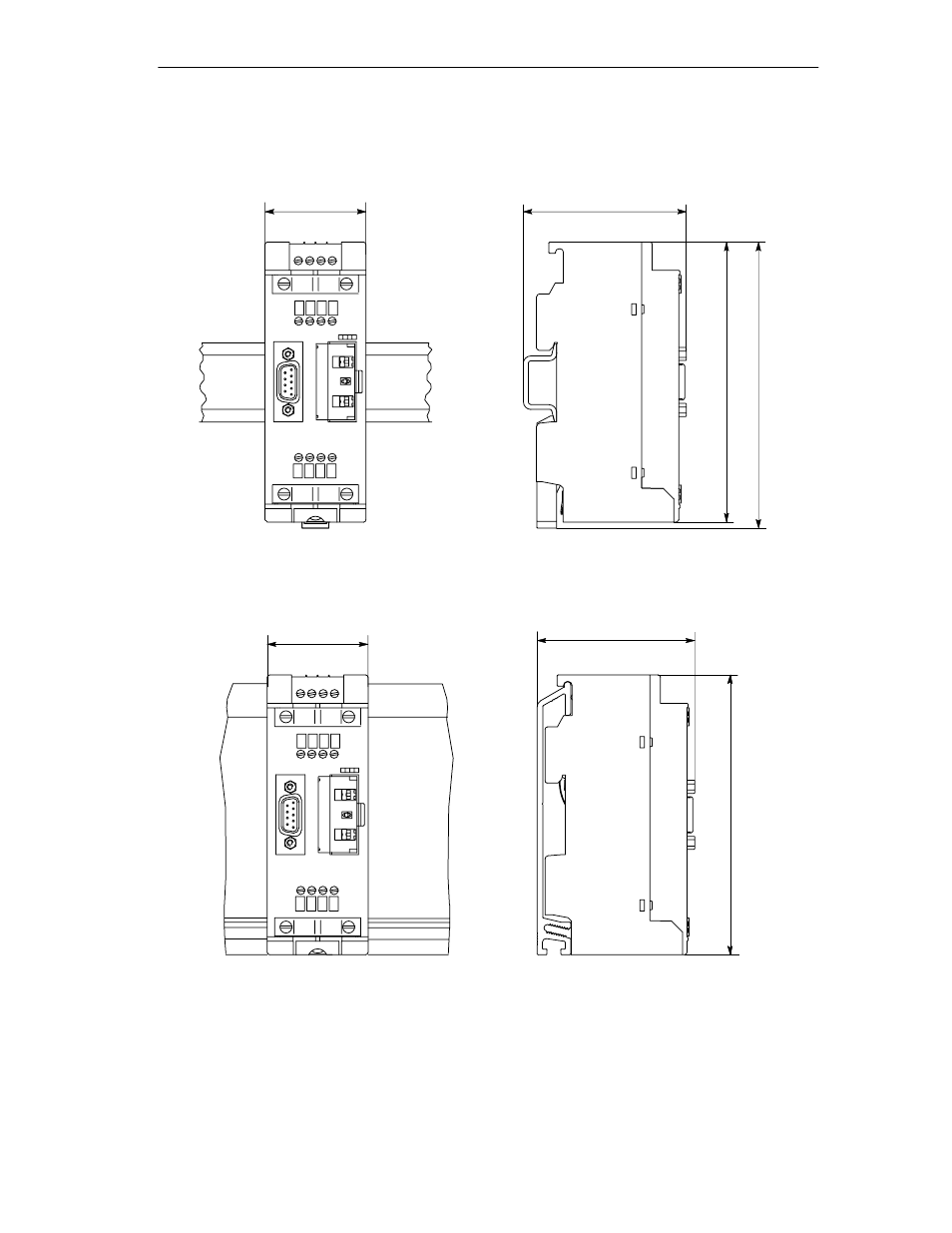 F.2 dimension drawings of the rs-485 repeater | Siemens SIMATIC NET PROFIBUS User Manual | Page 329 / 490