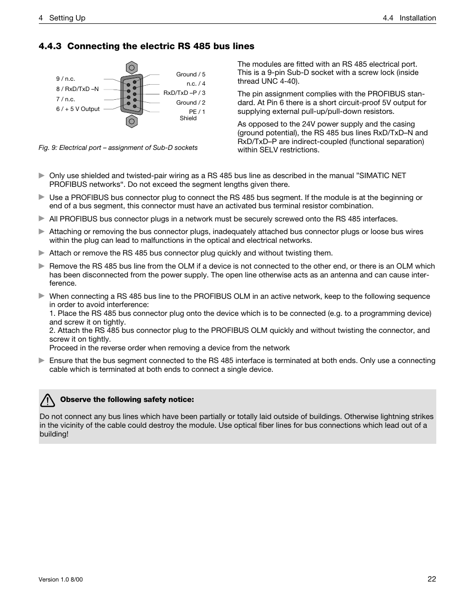 3 connecting the electric rs 485 bus lines | Siemens SIMATIC NET PROFIBUS User Manual | Page 418 / 490