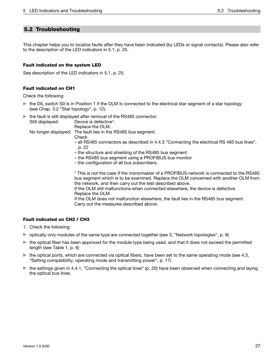 2 troubleshooting | Siemens SIMATIC NET PROFIBUS User Manual | Page 423 / 490