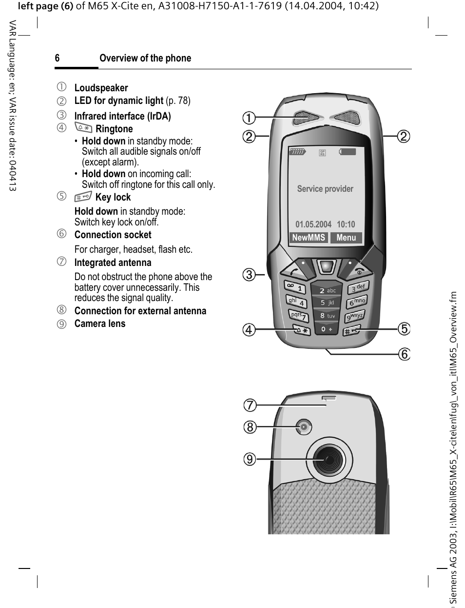 Siemens M65 User Manual | Page 7 / 142