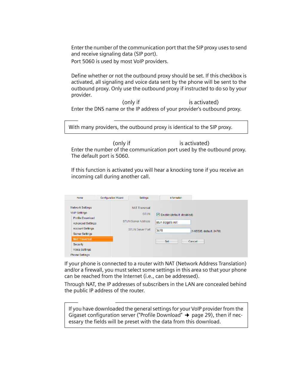 Y entries, D "nat, Traversal | General provider data manual, T traversal | Siemens Gigaset DE380 IP R User Manual | Page 34 / 91