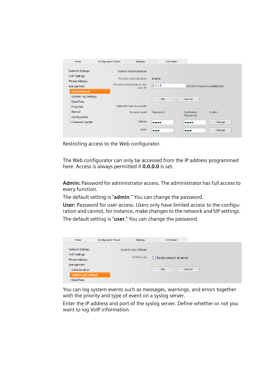 Management | Siemens Gigaset DE380 IP R User Manual | Page 44 / 91