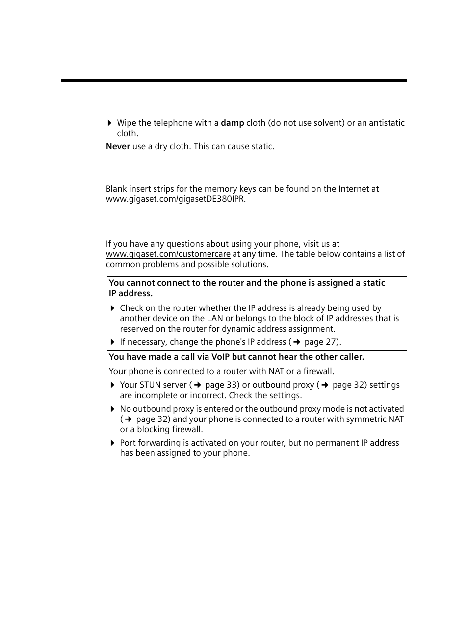 Appendix, Care, Insert strips | Questions and answers, Care insert strips questions and answers, Ur phone, please read the tips on | Siemens Gigaset DE380 IP R User Manual | Page 58 / 91