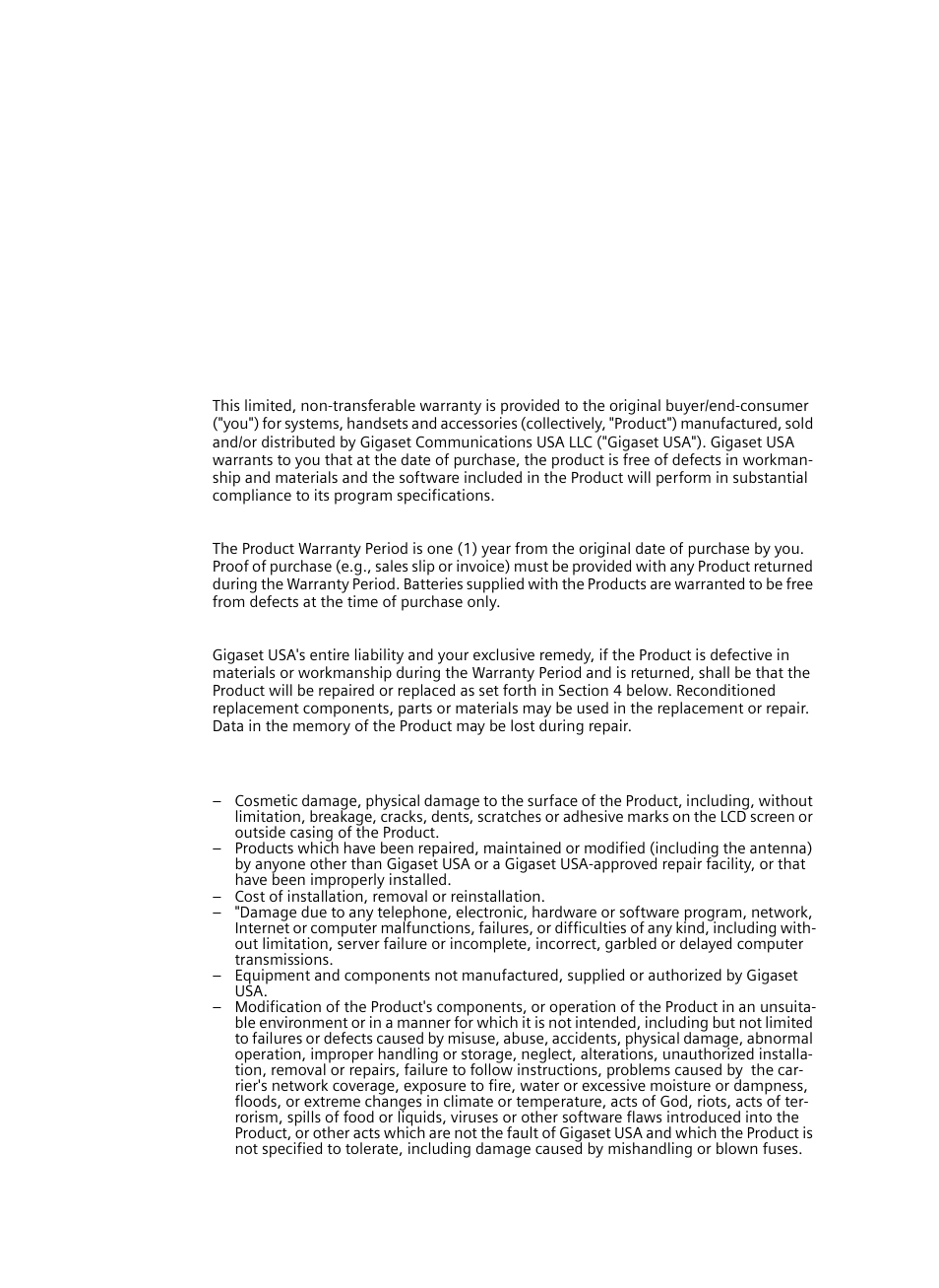 Service (customer care), End-user limited warranty, Service (customer care) end-user limited warranty | Siemens Gigaset DE380 IP R User Manual | Page 60 / 91