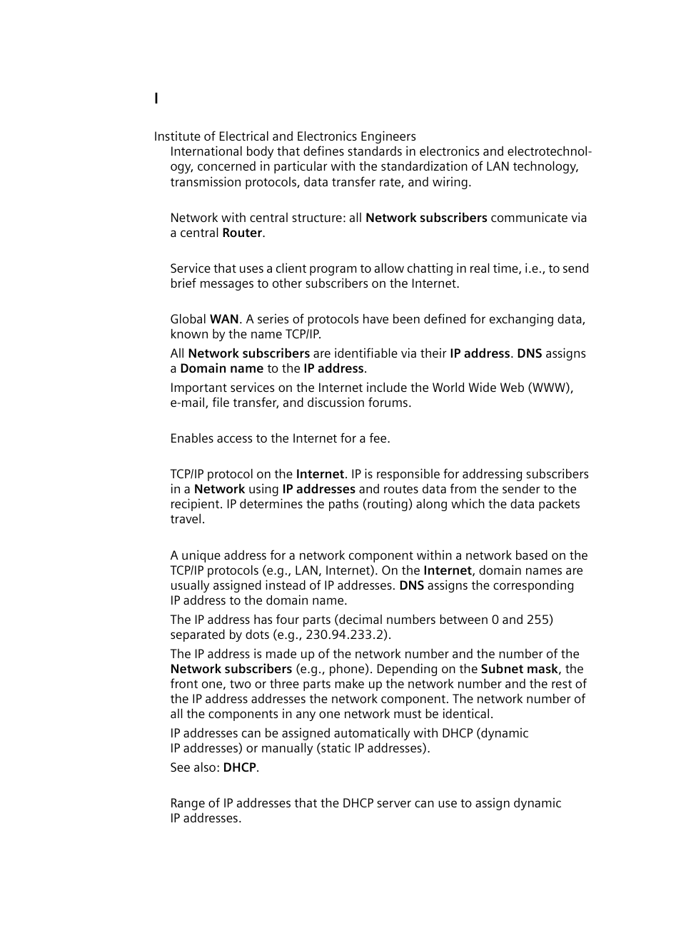Instant messaging, Ip addresses, Internet | R an internet, E ip address, Infrastructure network t | Siemens Gigaset DE380 IP R User Manual | Page 80 / 91