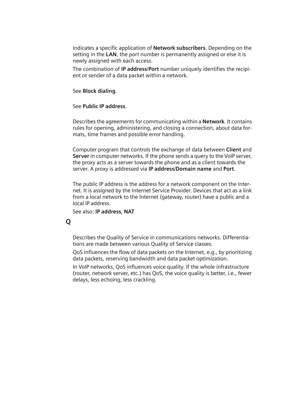 E quality of service (qos) | Siemens Gigaset DE380 IP R User Manual | Page 83 / 91