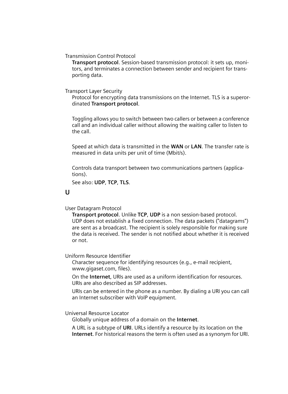 Toggling, E uri | Siemens Gigaset DE380 IP R User Manual | Page 86 / 91