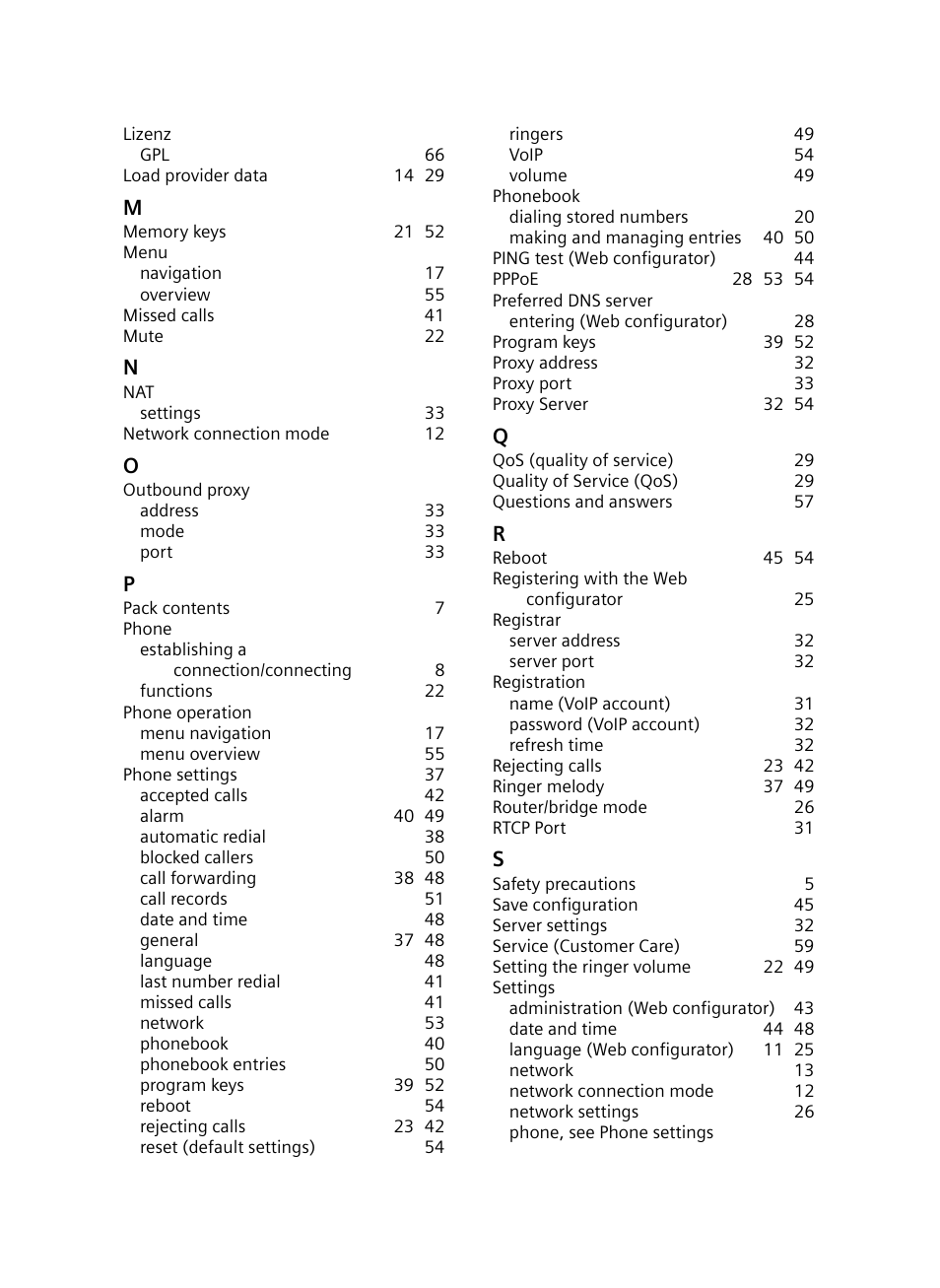 Siemens Gigaset DE380 IP R User Manual | Page 89 / 91