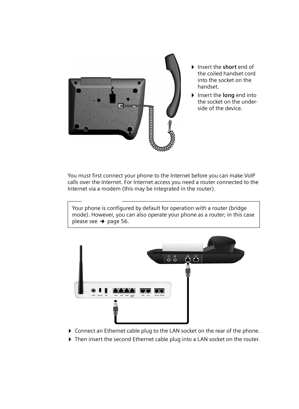 Connecting the handset | Siemens Gigaset DE380 IP R User Manual | Page 9 / 91