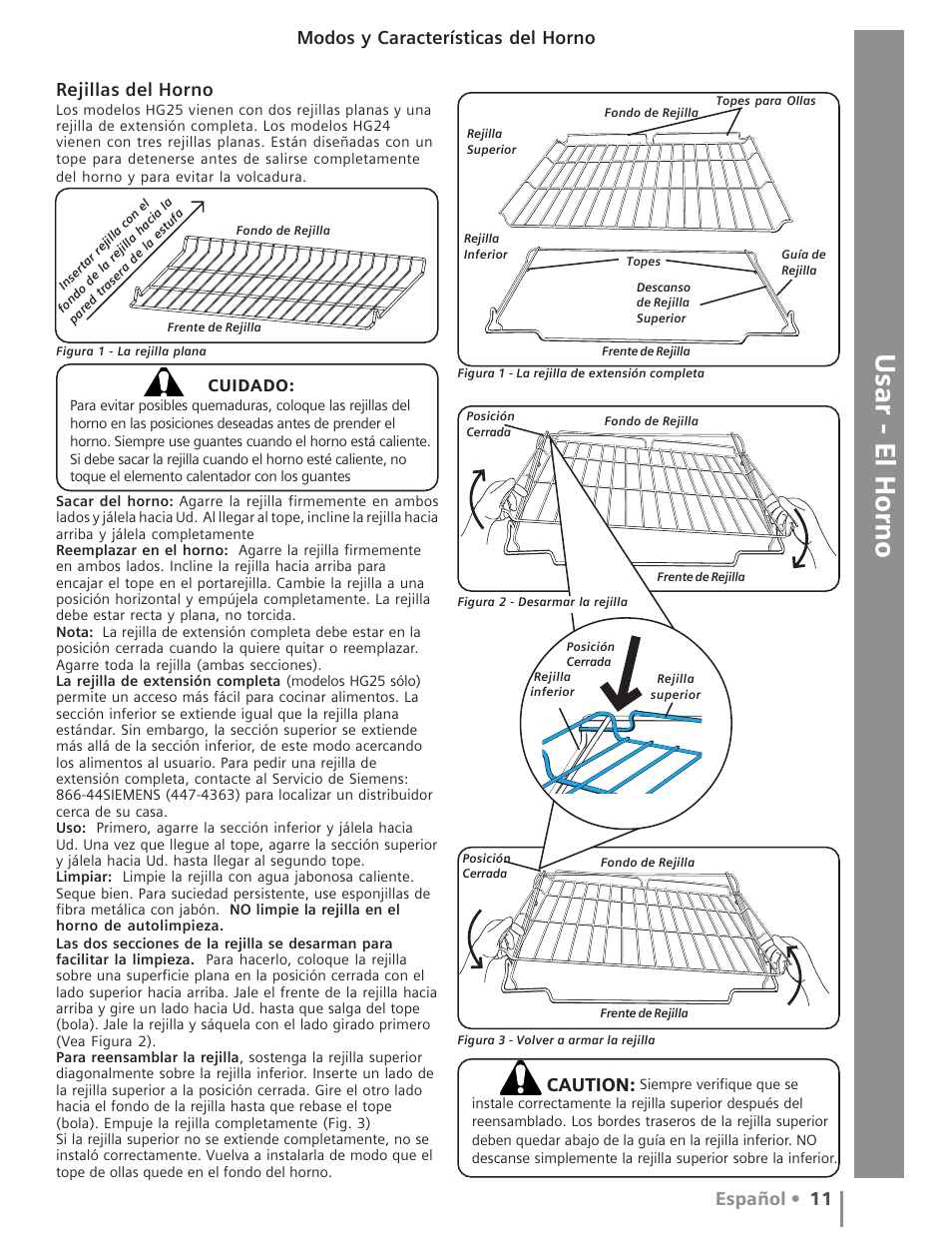 Usar - el horno | Siemens HG2516UC User Manual | Page 83 / 104