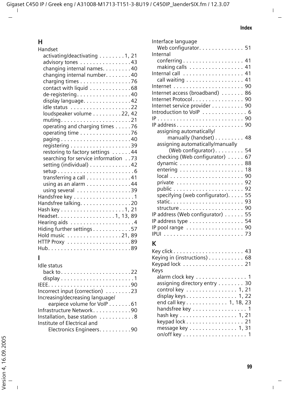 Siemens Gigaset C450IP User Manual | Page 100 / 106