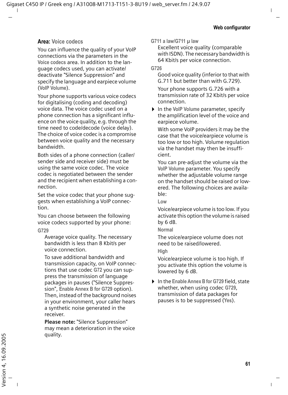 Siemens Gigaset C450IP User Manual | Page 62 / 106