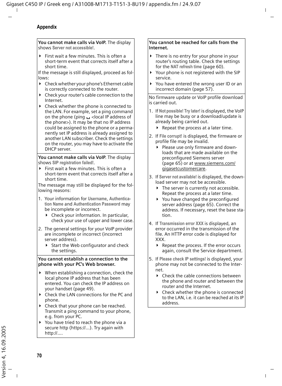 Siemens Gigaset C450IP User Manual | Page 71 / 106