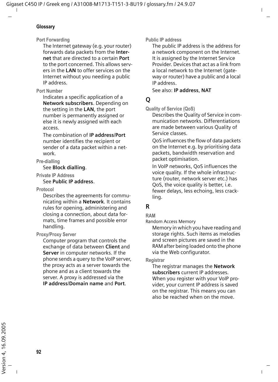 See quality of service (qos) | Siemens Gigaset C450IP User Manual | Page 93 / 106