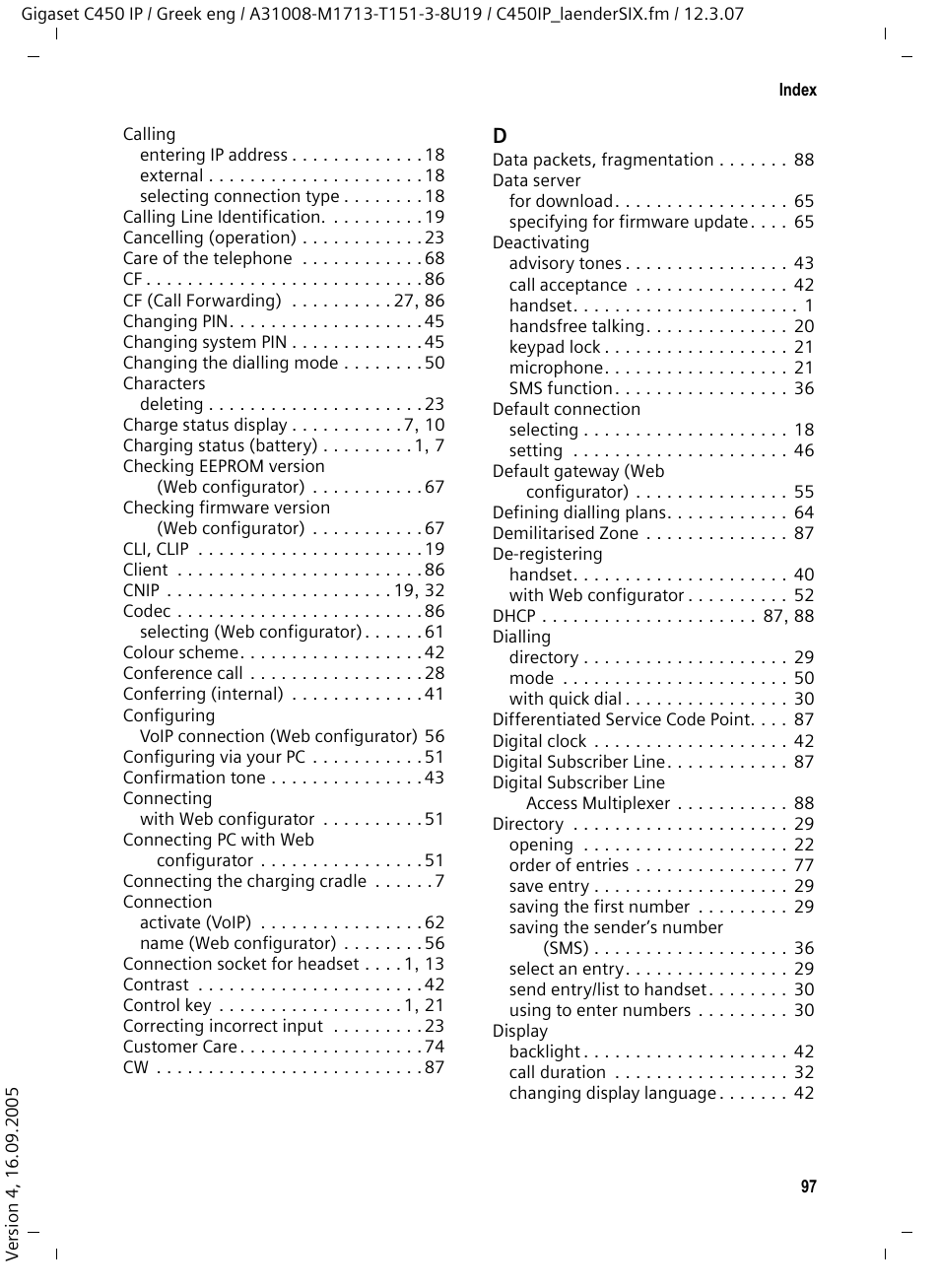 Siemens Gigaset C450IP User Manual | Page 98 / 106