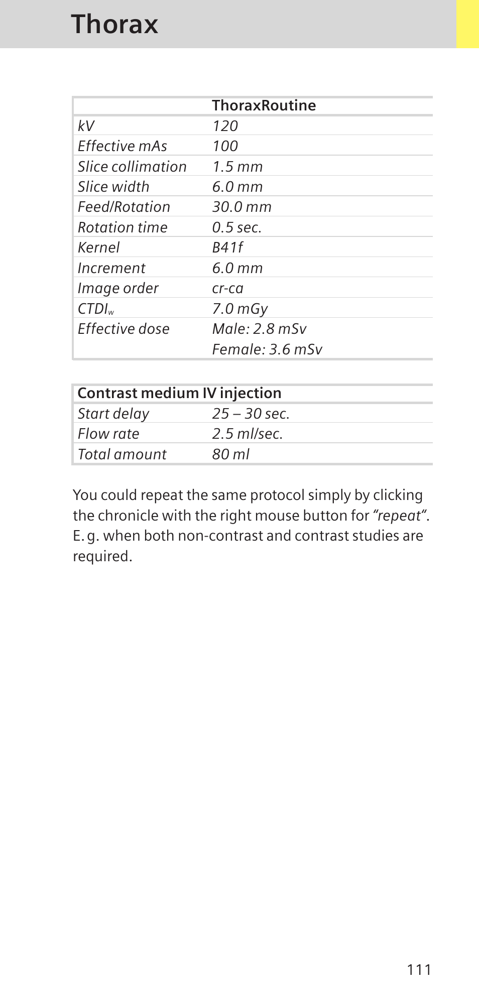 Thorax | Siemens SOMATOM SENSATION CARDIAC A60 User Manual | Page 111 / 128