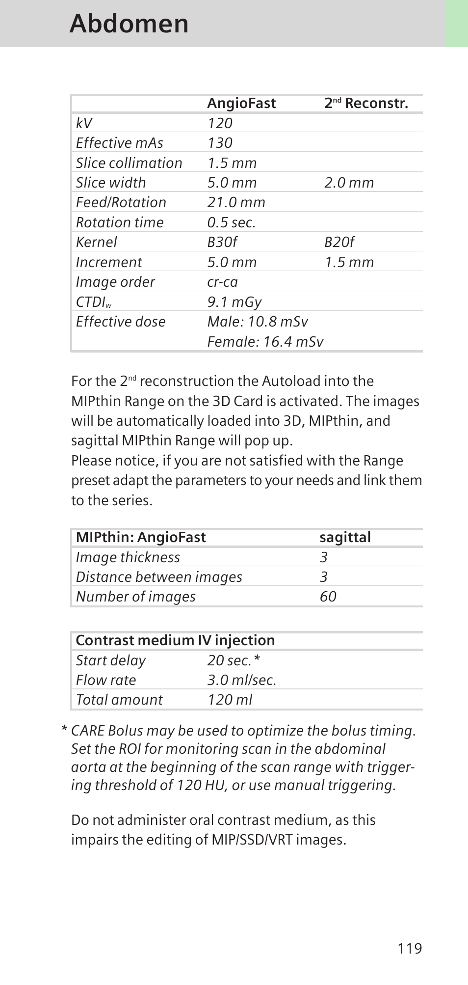 Abdomen | Siemens SOMATOM SENSATION CARDIAC A60 User Manual | Page 119 / 128