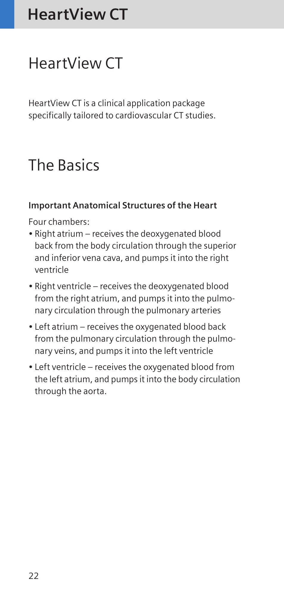 Heartview ct, The basics | Siemens SOMATOM SENSATION CARDIAC A60 User Manual | Page 22 / 128