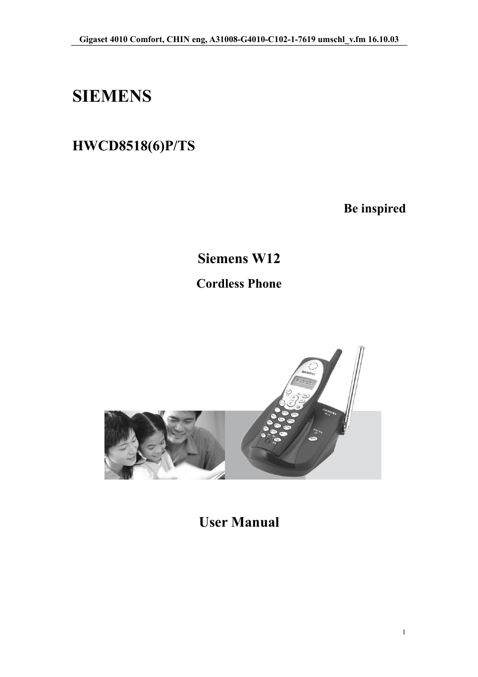 Siemens W12 User Manual | 22 pages