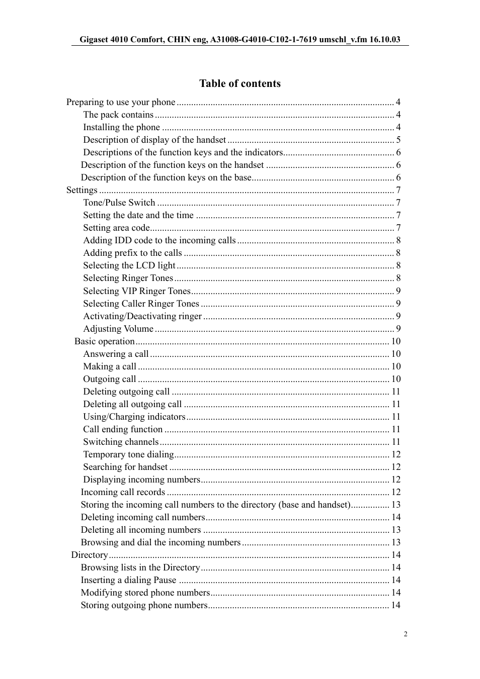 Siemens W12 User Manual | Page 2 / 22