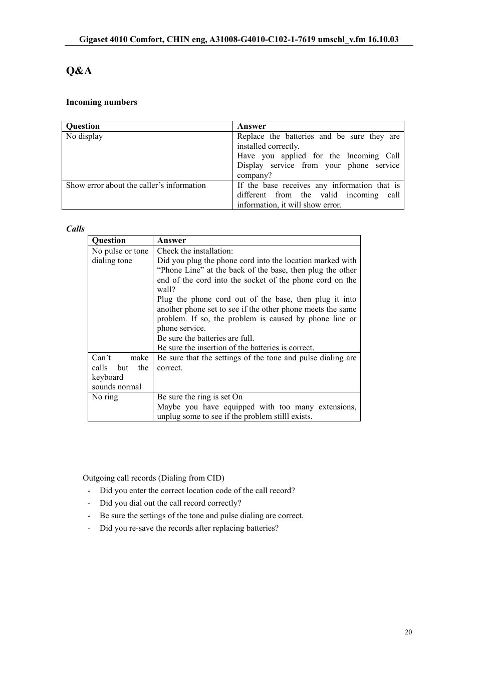 Siemens W12 User Manual | Page 20 / 22