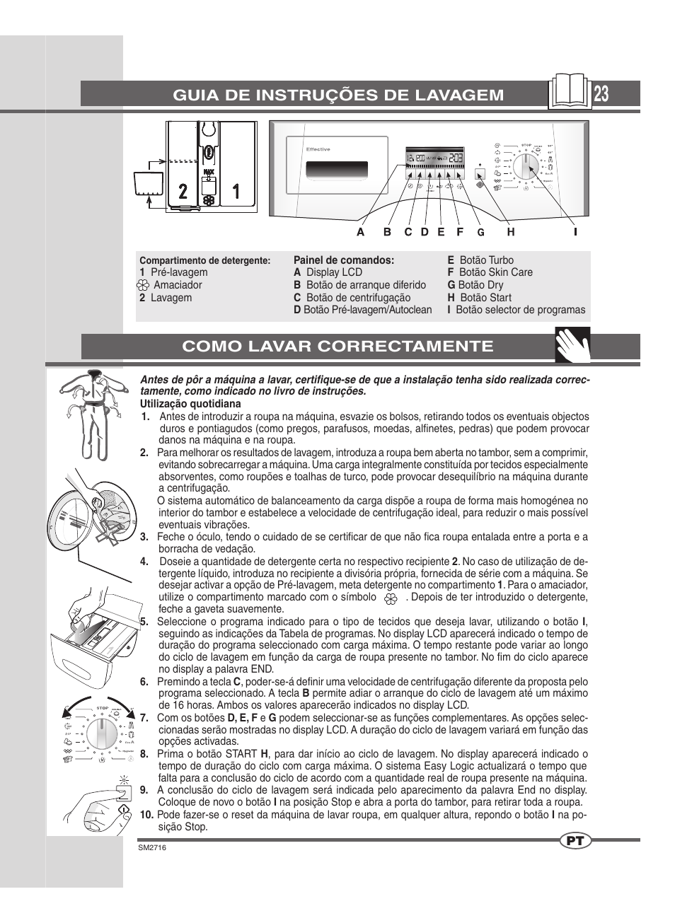Guia de instruções de lavagem, Como lavar correctamente | Ardo WDN 1495 LW User Manual | Page 23 / 68