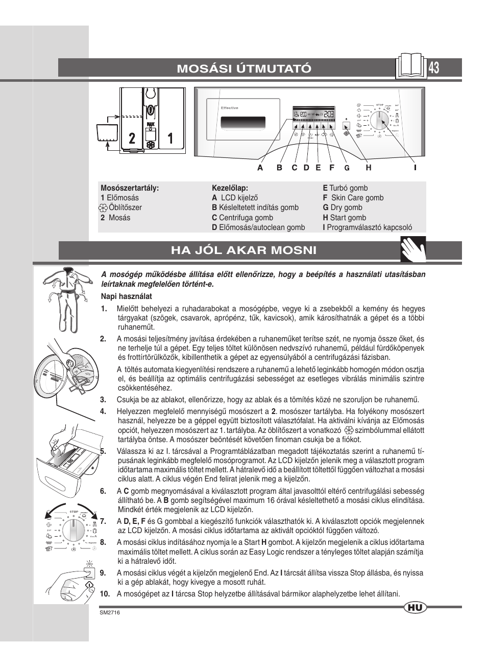 Mosási útmutató, Ha jól akar mosni | Ardo WDN 1495 LW User Manual | Page 43 / 68