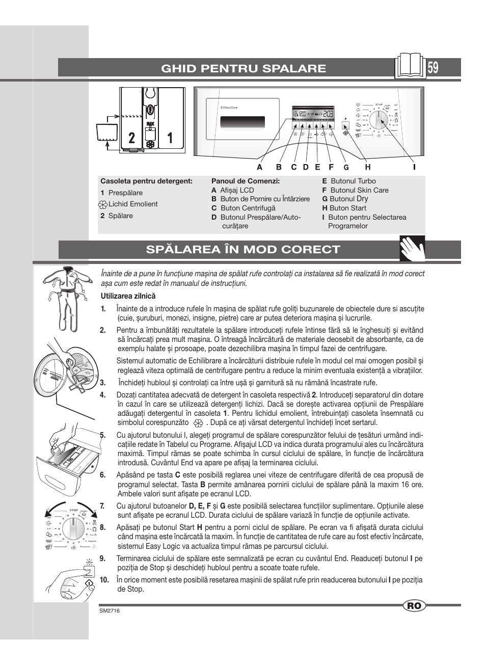 Ghid pentru spalare, Spălarea în mod corect | Ardo WDN 1495 LW User Manual | Page 59 / 68