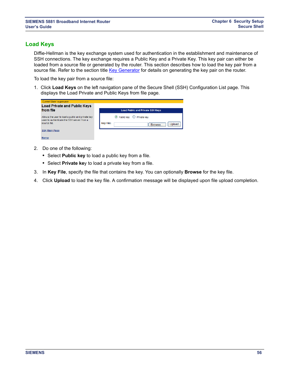 Load keys | Siemens 5881 User Manual | Page 62 / 87