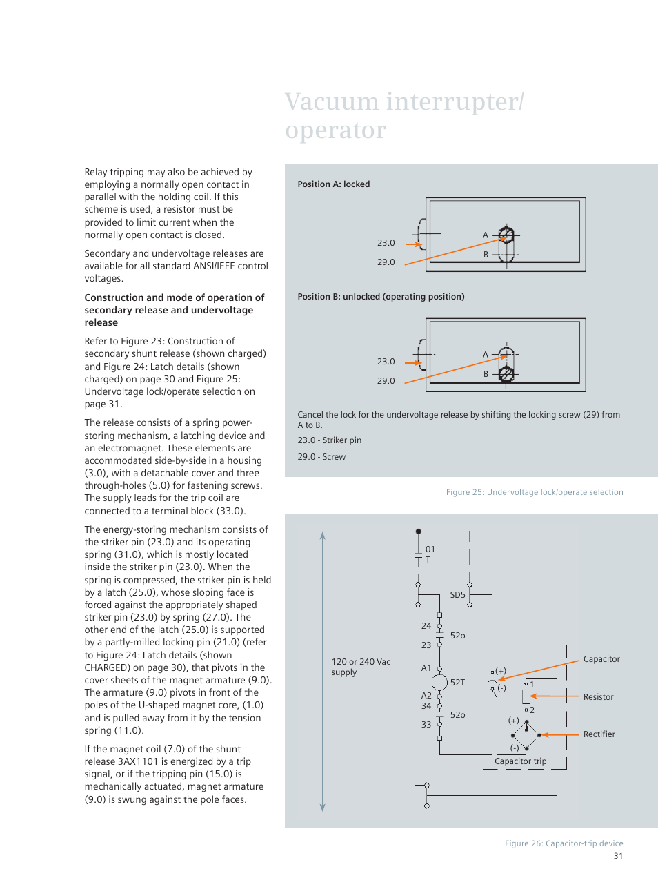 Vacuum interrupter/ operator | Siemens vacuum circuit breaker 38-3AH3 38 kV User Manual | Page 31 / 68