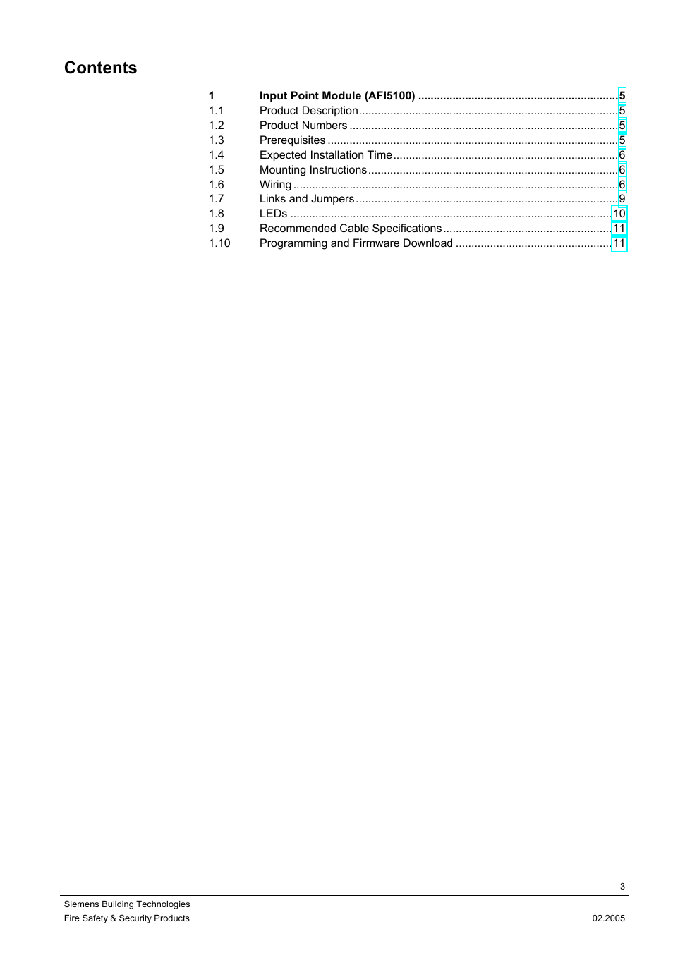 Siemens AFI5100 User Manual | Page 3 / 14