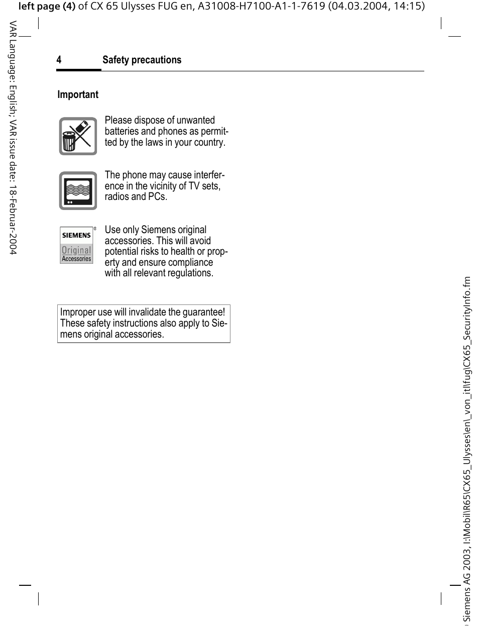 Siemens CXT65 User Manual | Page 5 / 141