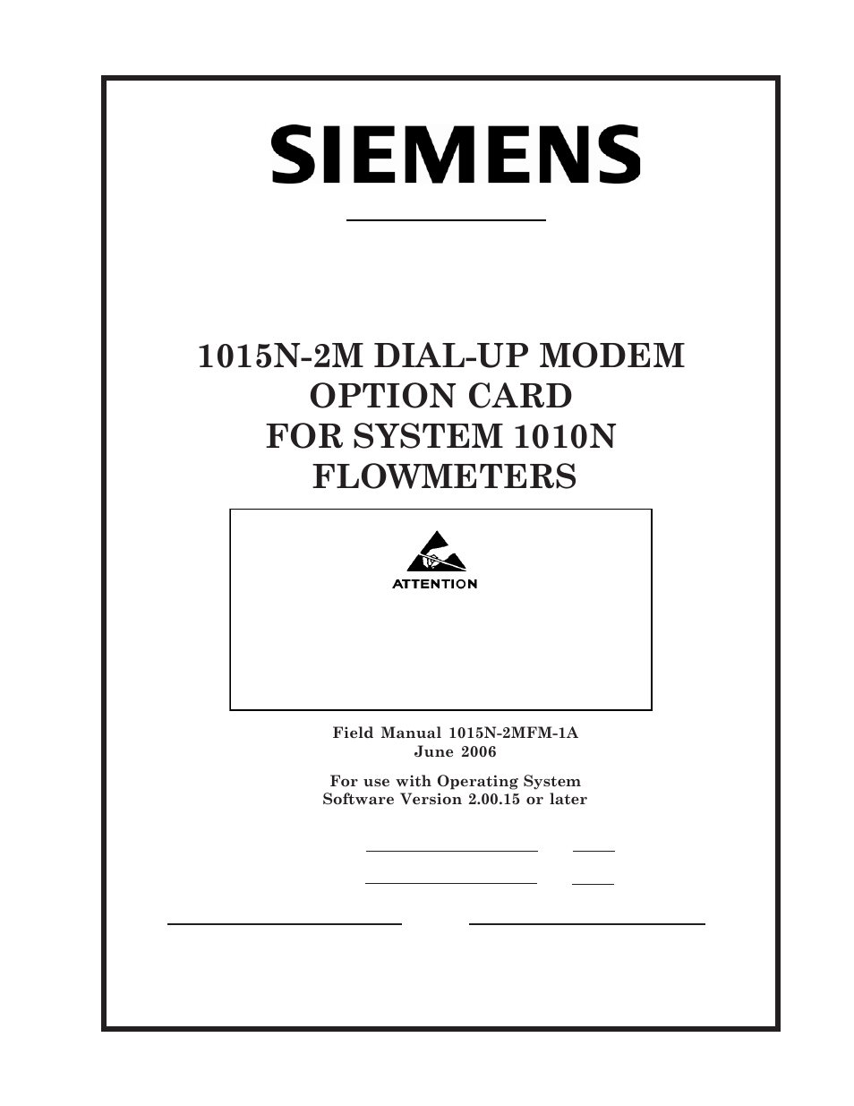 Op system - version 2.00.15 | Siemens 1015N-2MFM-1A User Manual | Page 2 / 25