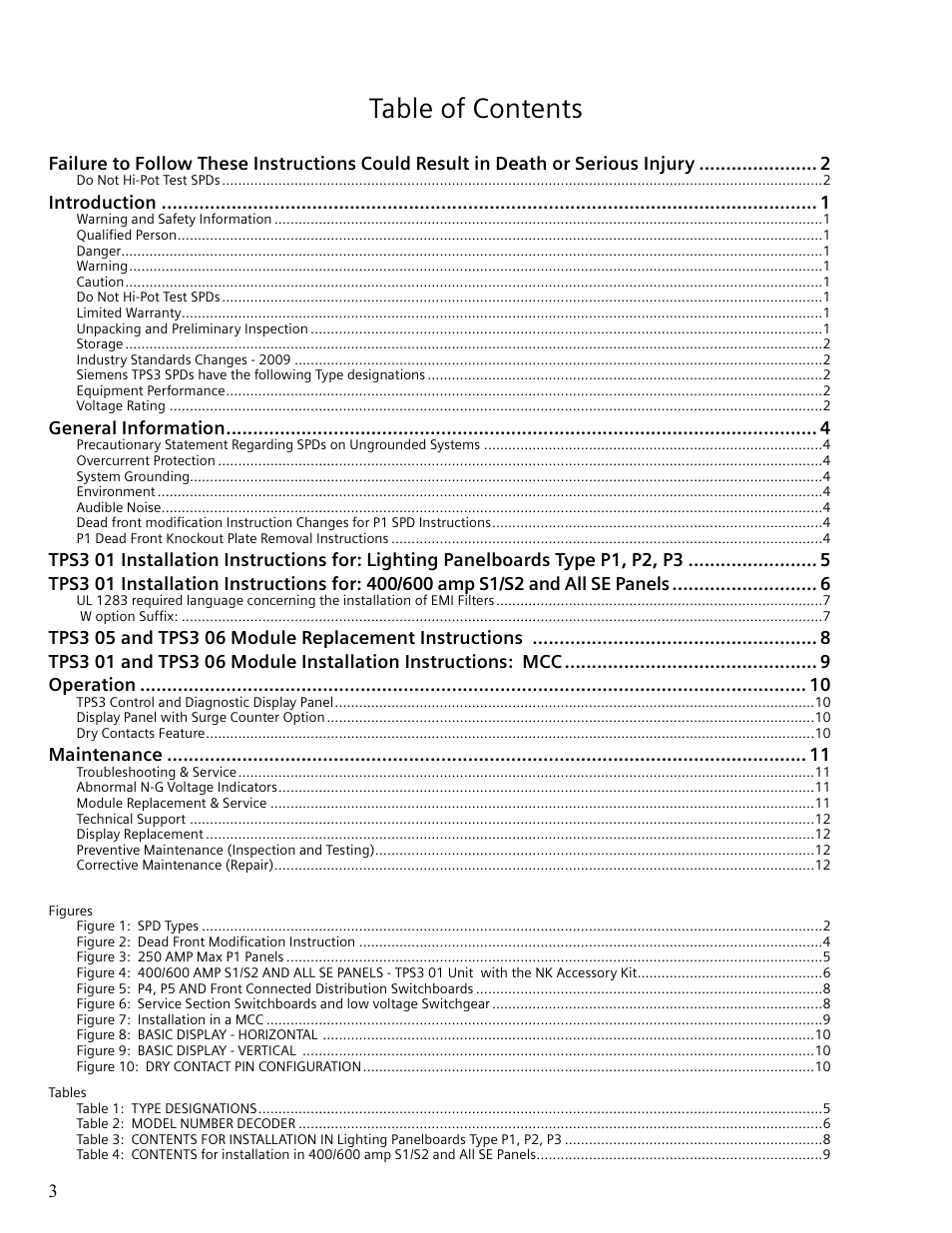 Siemens Surge Protective Device TPS3 User Manual | Page 3 / 16