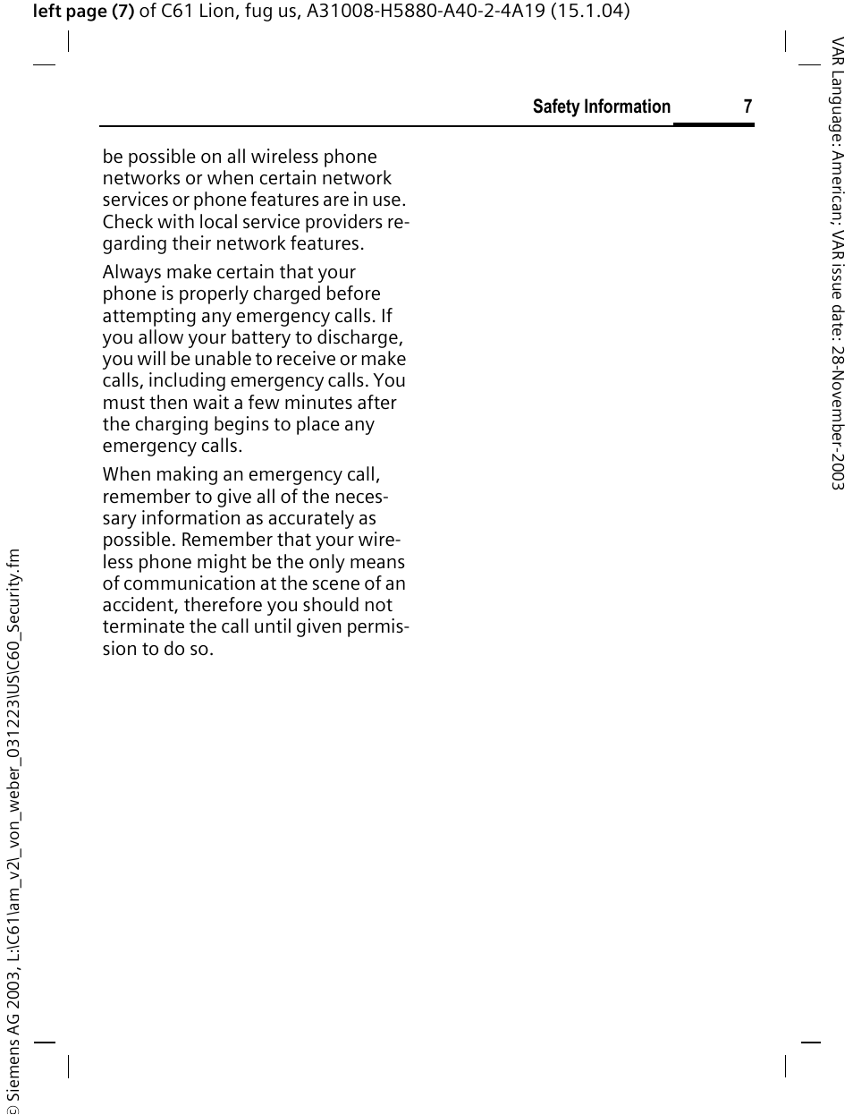 Siemens C61 User Manual | Page 8 / 116