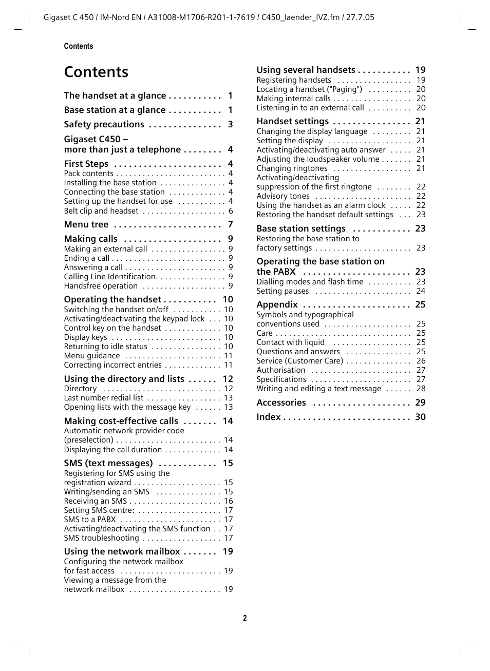 Siemens C450 User Manual | Page 3 / 33