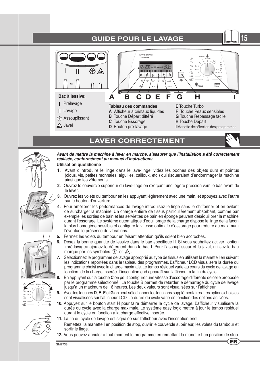 Guide pour le lavage, Laver correctement | Ardo TLN126L User Manual | Page 15 / 44