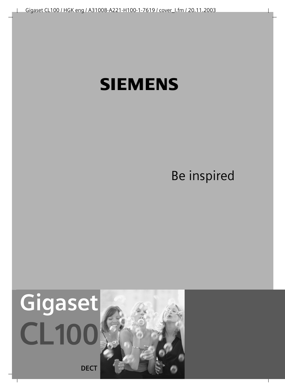 Siemens Gigaset CL100 User Manual | 31 pages