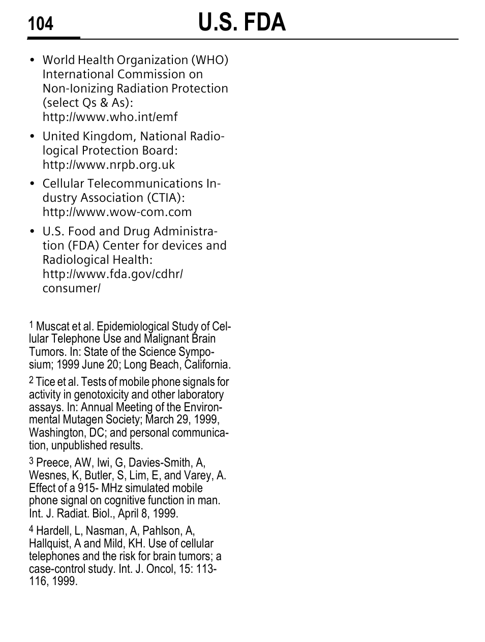 U.s. fda | Siemens C56 User Manual | Page 105 / 114