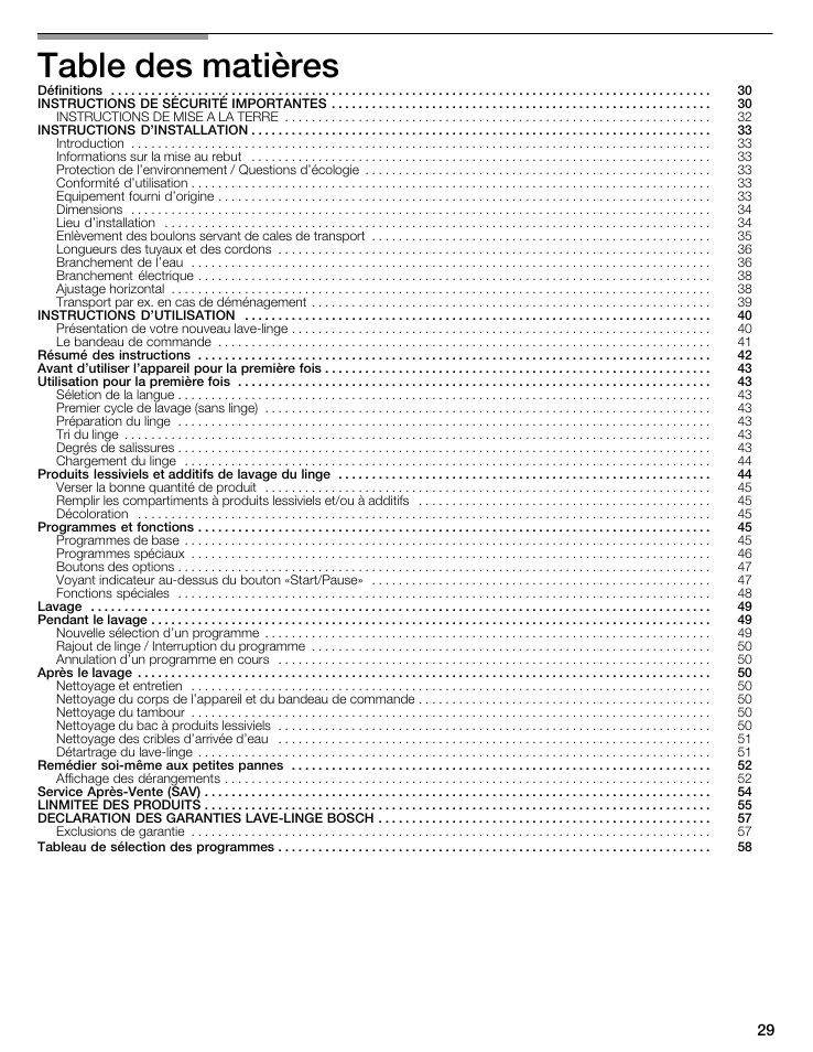 Siemens WFXD5202UC User Manual | Page 29 / 88