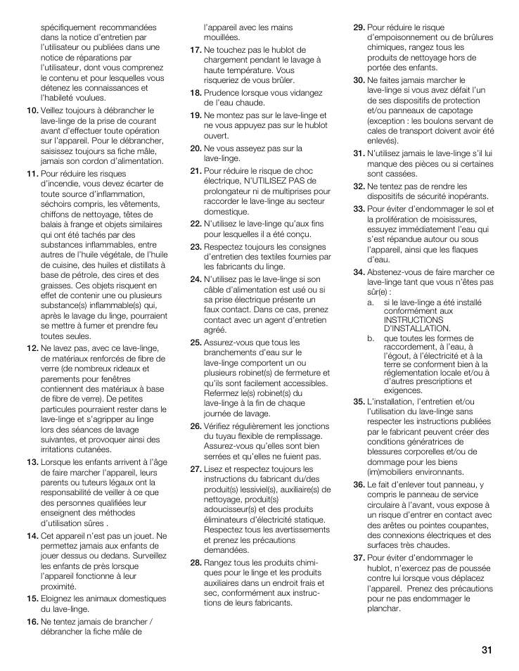 Siemens WFXD5202UC User Manual | Page 31 / 88