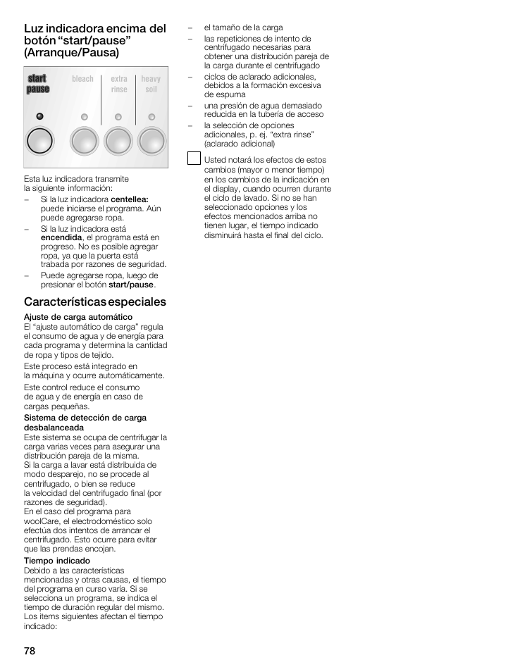 Características especiales | Siemens WFXD5202UC User Manual | Page 78 / 88