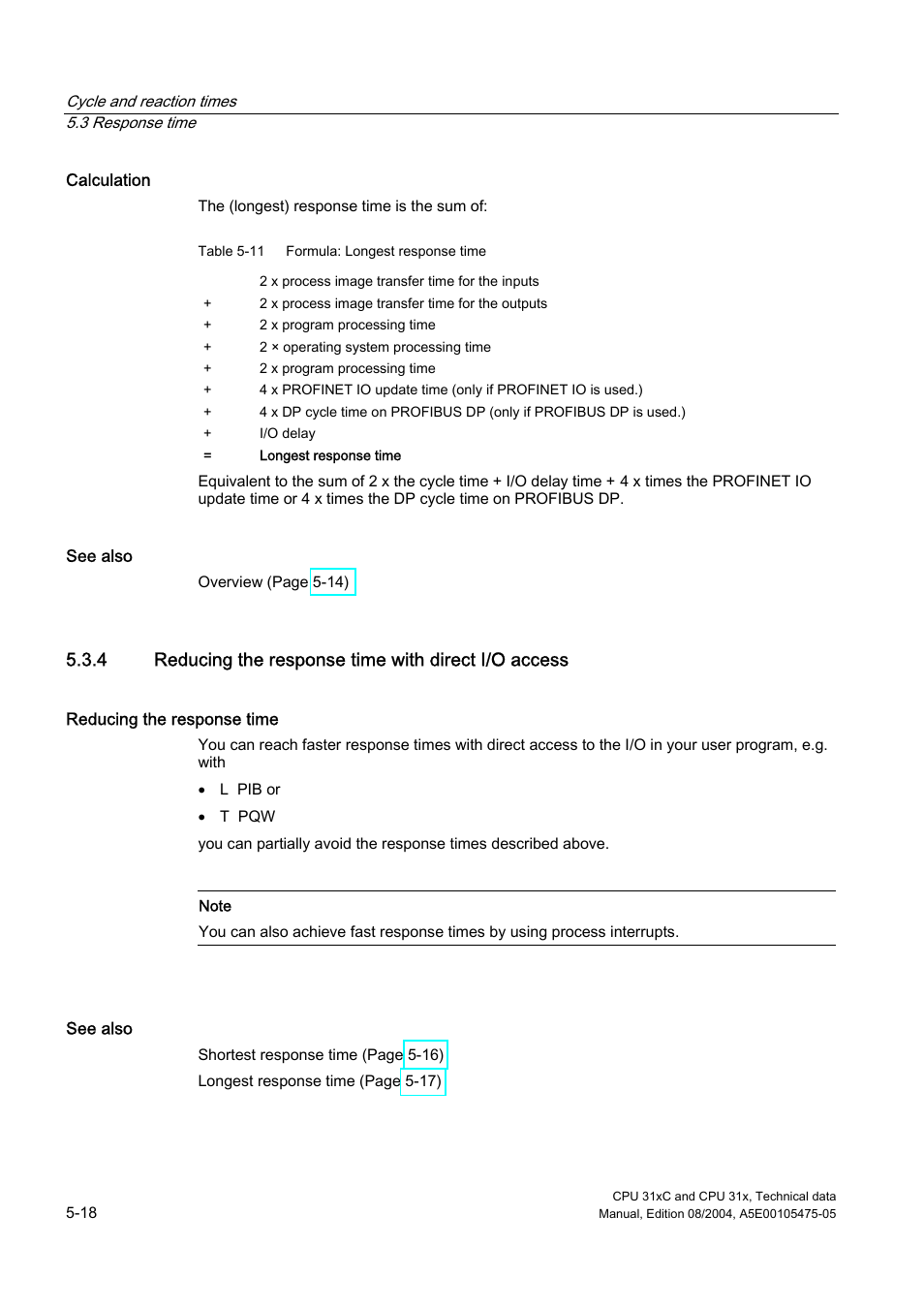 Siemens Simatic S7-300 CPU 31xC and CPU 31x S7-300 User Manual | Page 100 / 244