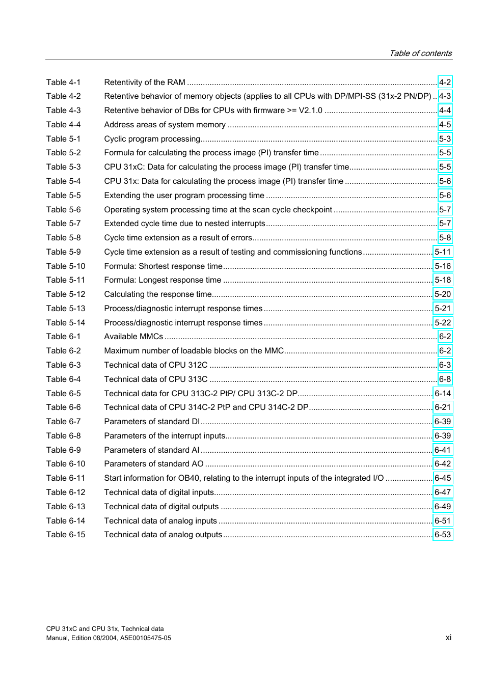Siemens Simatic S7-300 CPU 31xC and CPU 31x S7-300 User Manual | Page 11 / 244