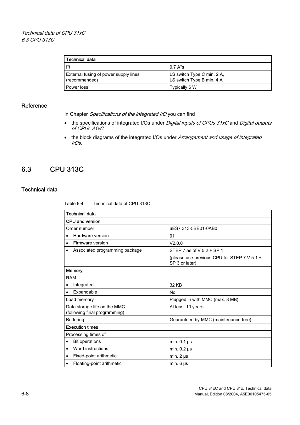 3 cpu 313c | Siemens Simatic S7-300 CPU 31xC and CPU 31x S7-300 User Manual | Page 118 / 244