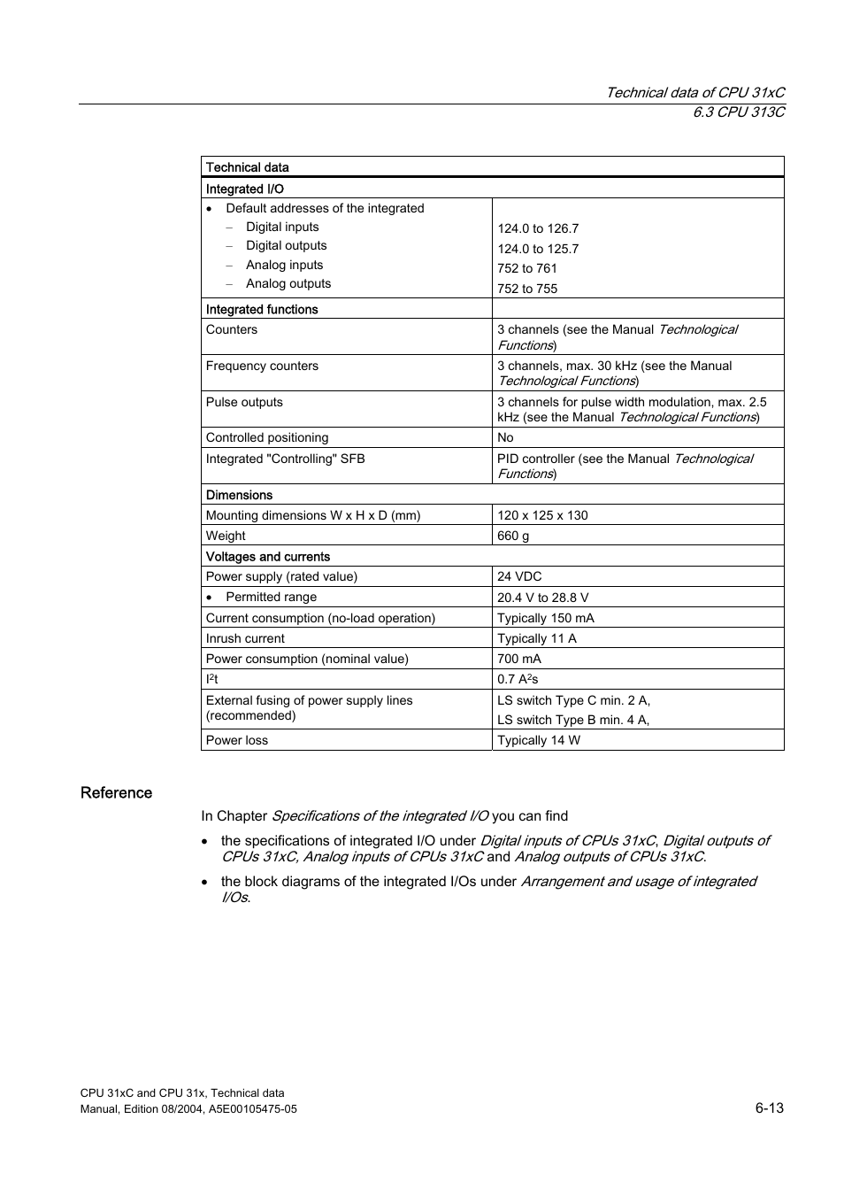 Siemens Simatic S7-300 CPU 31xC and CPU 31x S7-300 User Manual | Page 123 / 244